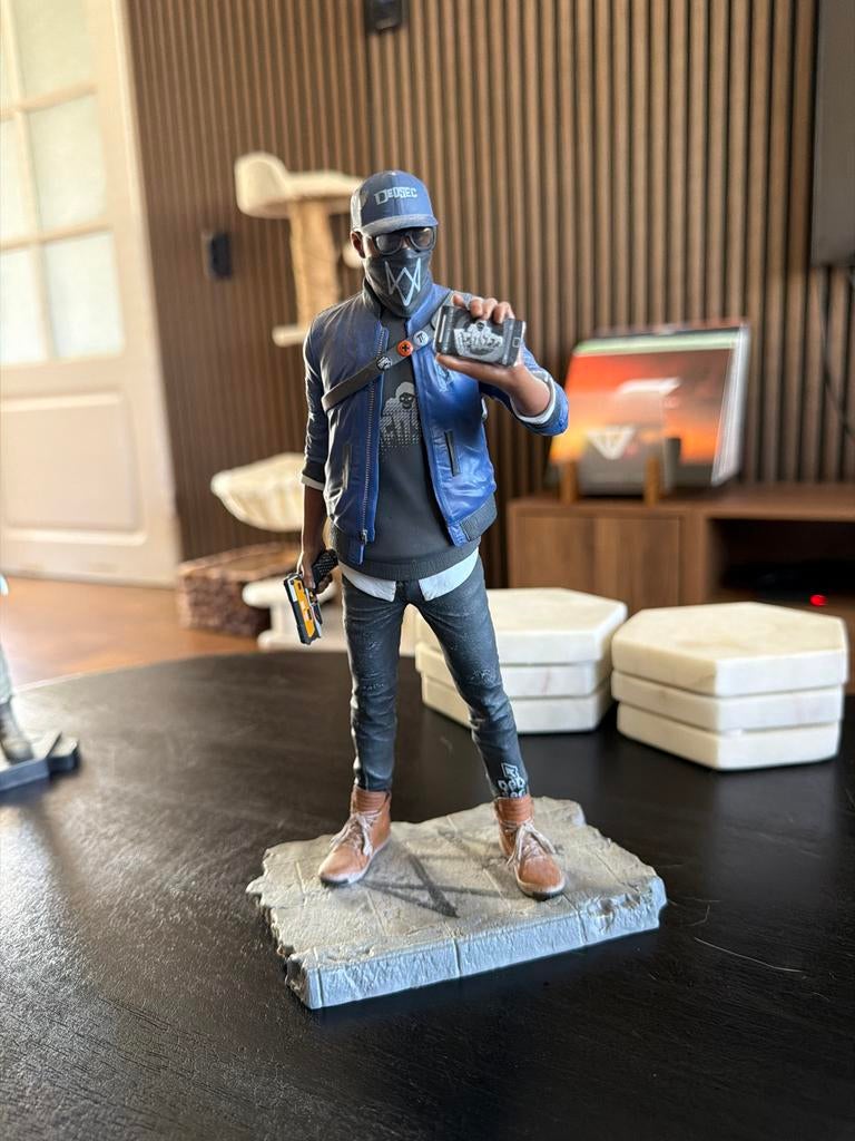 Watch Dogs 2 Marcus Holloway Figuur Dedsec Collector's Editi, Verzamelen, Ophalen, Zo goed als nieuw