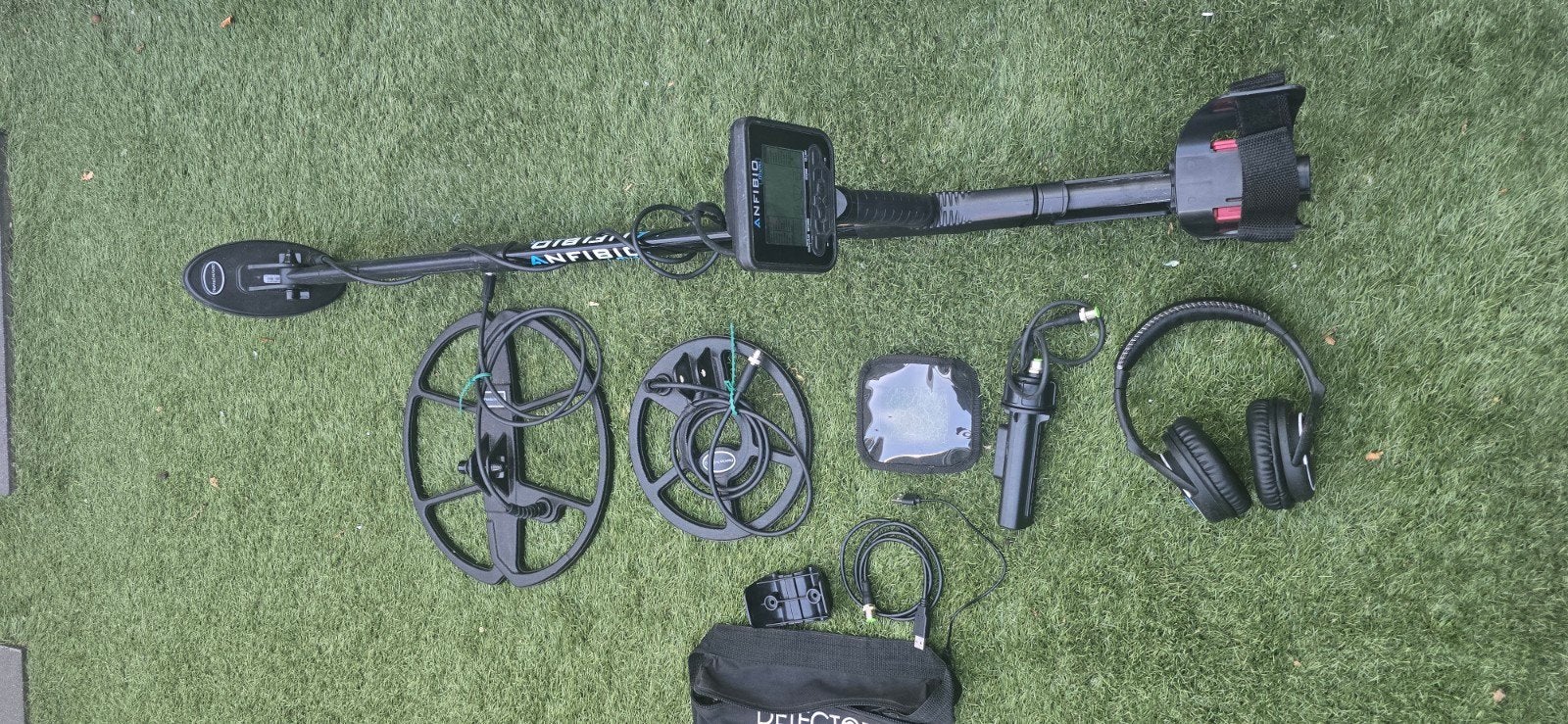 Nokta Makro Anfibio Multi metaaldetector met accessoires, Overige merken, Meer dan 30 cm, Ophalen of Verzenden, Zo goed als nieuw