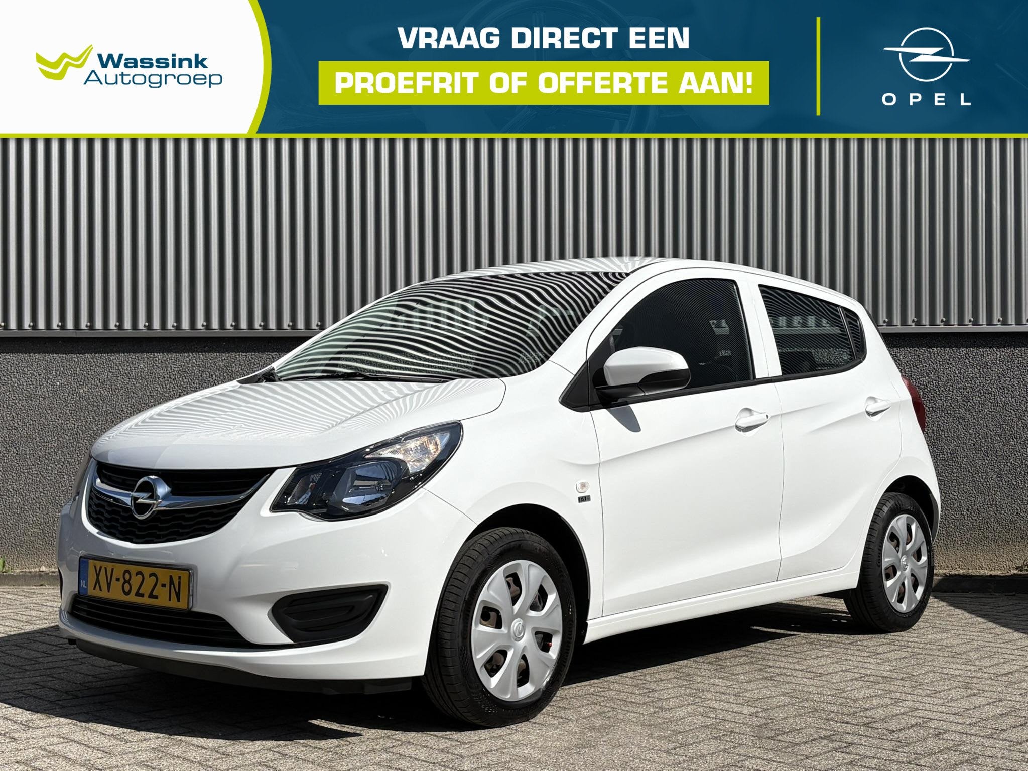 Opel KARL 1.0 ecoFLEX 120 Jaar Edition | Arico | Radio | Blu, Auto's, 839 kg, Stof, Euro 6, Wit