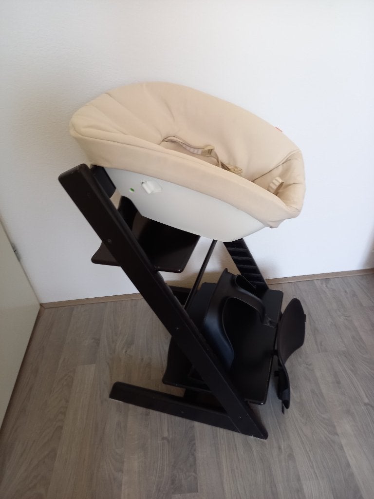 Stokke Tripp Trapp stoel, met newbornset + babyset, Ophalen, Gebruikt, Meegroeistoel, Stoelverkleiner
