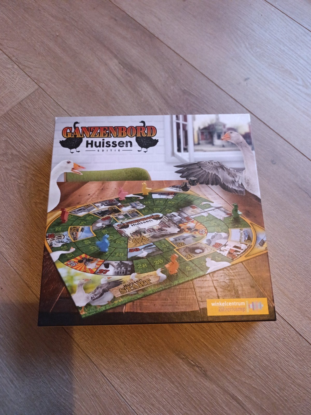 Ganzenbord Huissen Editie - Leuk familiespel, Drie of vier spelers, Ophalen of Verzenden, Zo goed als nieuw, Winkelcentrum Zilverkamp