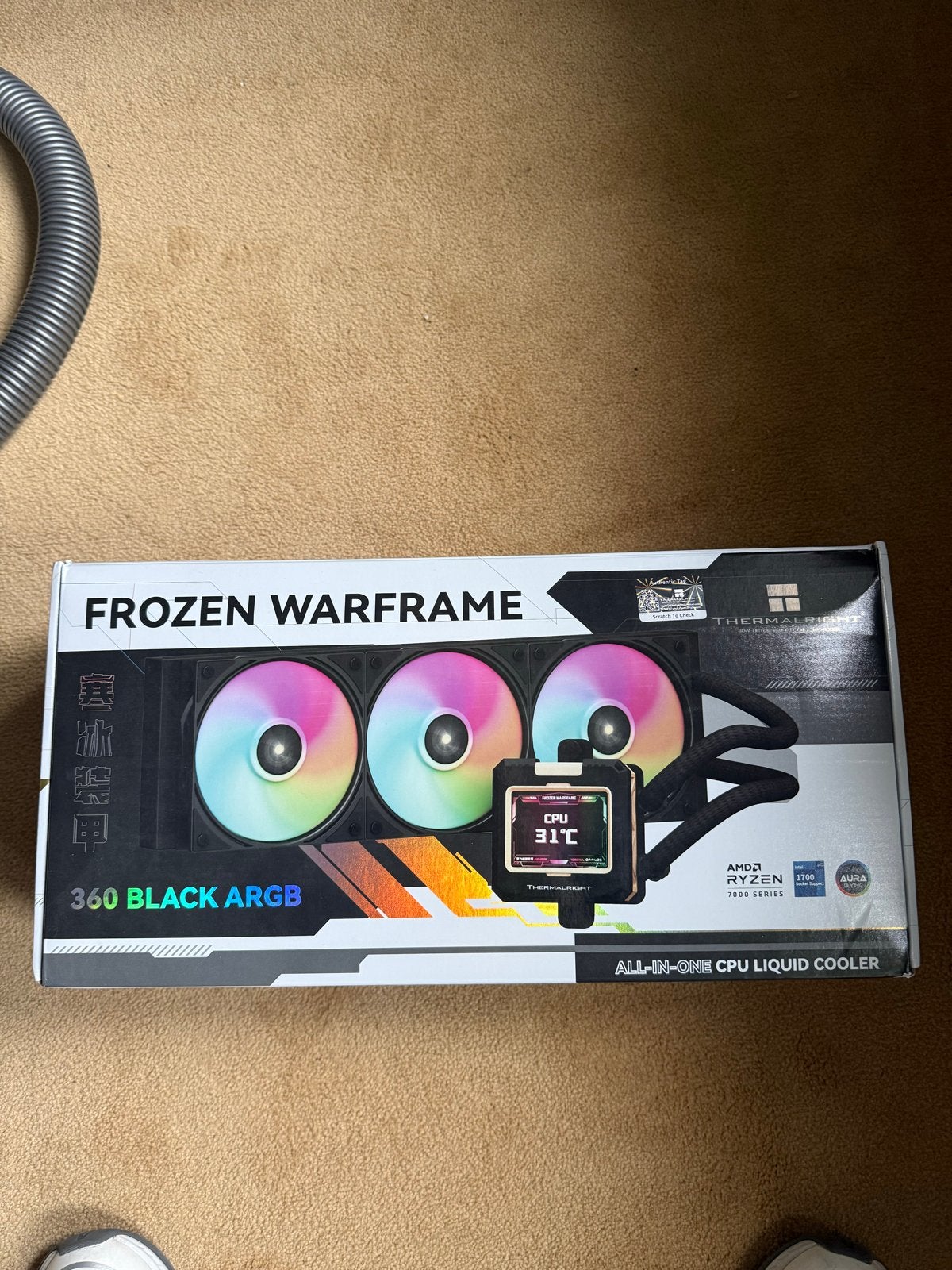 Thermalright Frozen Warframe 360 Black ARGB AIO CPU Koeler, Computers en Software, Computerkoelers, Ophalen, Nieuw, Waterkoeling