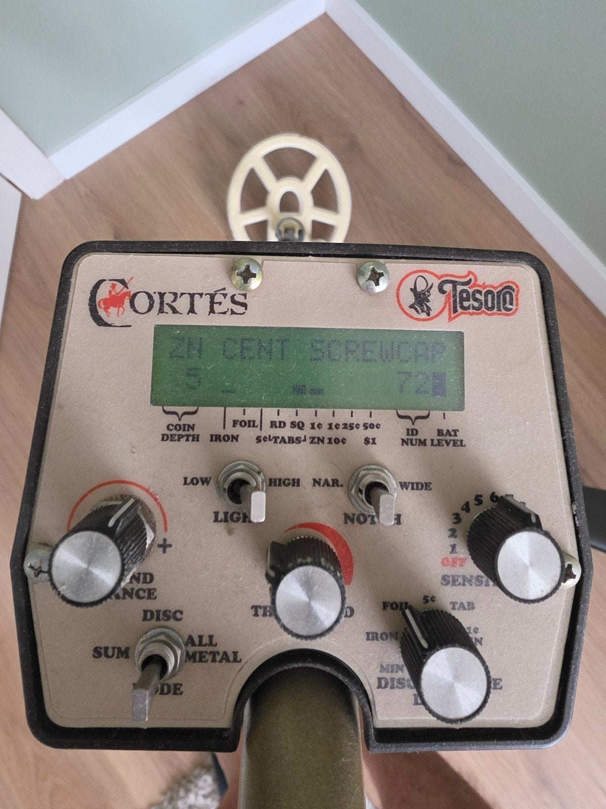 Tesoro Cortes Metaaldetector met accessoires, Ophalen, Discriminatie metaaldetectie, Tesoro, Meer dan 30 cm