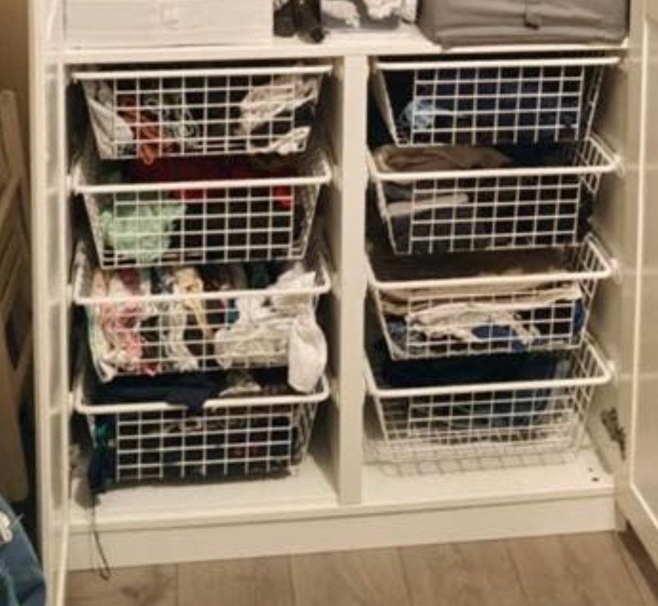 Ikea Pax verdeler met 8 stalen uittrekbare manden, Ophalen, 200 cm of meer, 50 tot 100 cm, Zo goed als nieuw