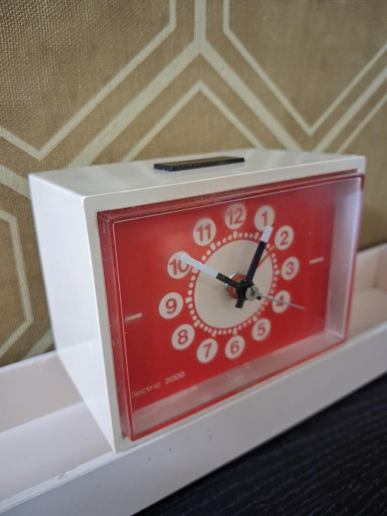 Vintage elektrische wekker - Jaren '70 design, Ophalen of Verzenden