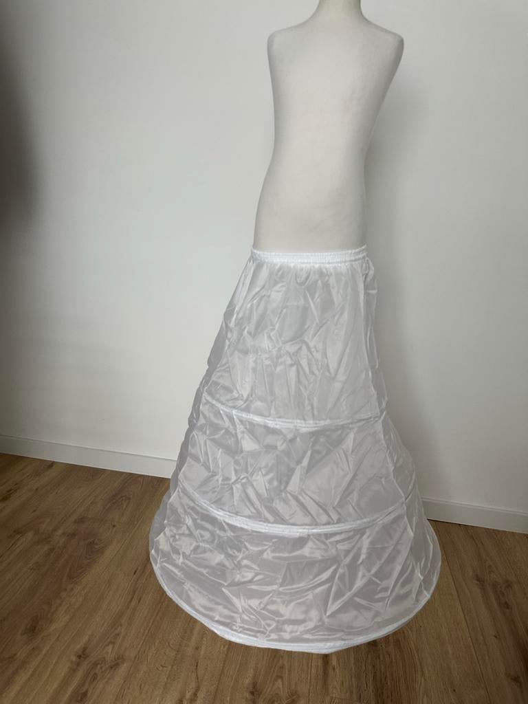 Witte Hoepelrok, Kleding | Dames, Gelegenheidskleding, Zo goed als nieuw, Overige typen, Maat 38/40 (M), Wit, Ophalen of Verzenden
