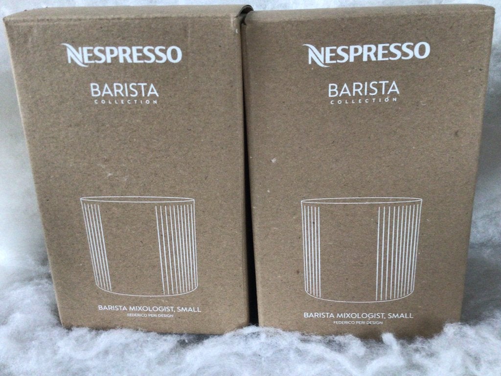 Nespresso  Barista glazen. Small. 2 dozen. Nieuw, Nieuw, Ophalen of Verzenden, Glas, Overige stijlen