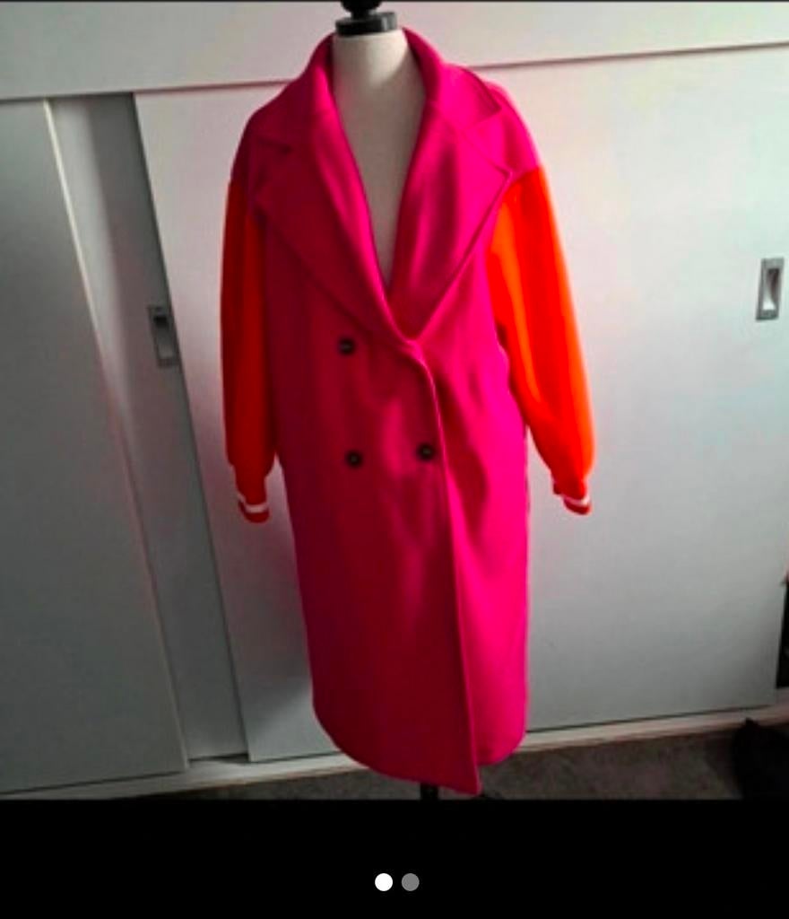 Shein jas fuchsia oranje maat S, Verzenden