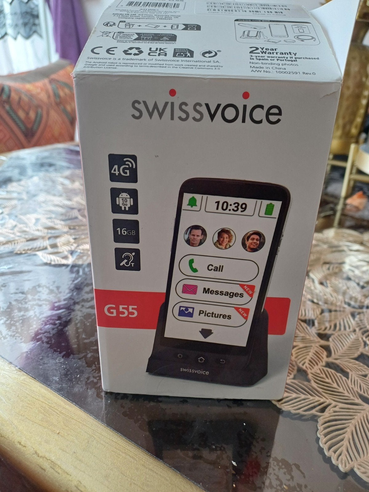 Swissvoice G55 4G senioren smartphone met oplaadstation, Overige modellen, Nieuw, Ophalen of Verzenden, Minder dan 3 megapixel