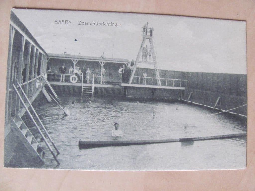 Baarn 1908 Zweminrichting in de Eem, Ophalen of Verzenden, Voor 1920, Gelopen, Utrecht