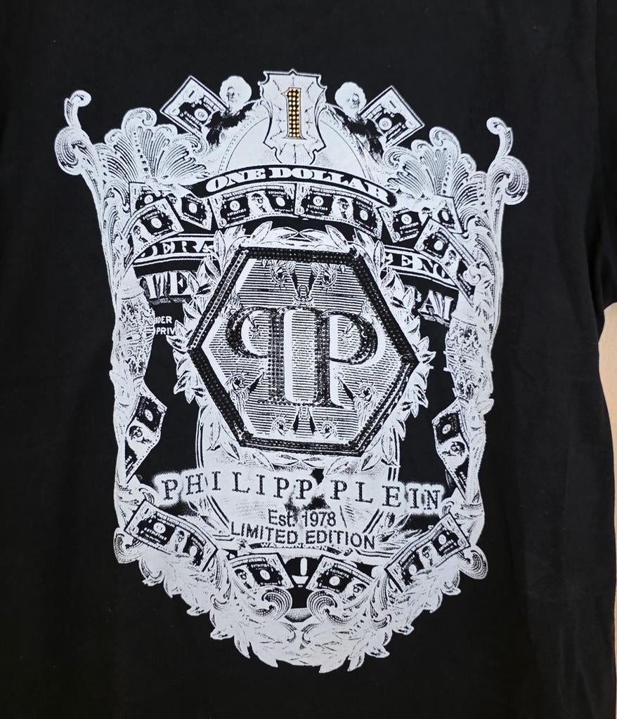 PHILIPP PLEIN t-shirt, PHILIPP PLEIN, Zwart, Gedragen, Verzenden