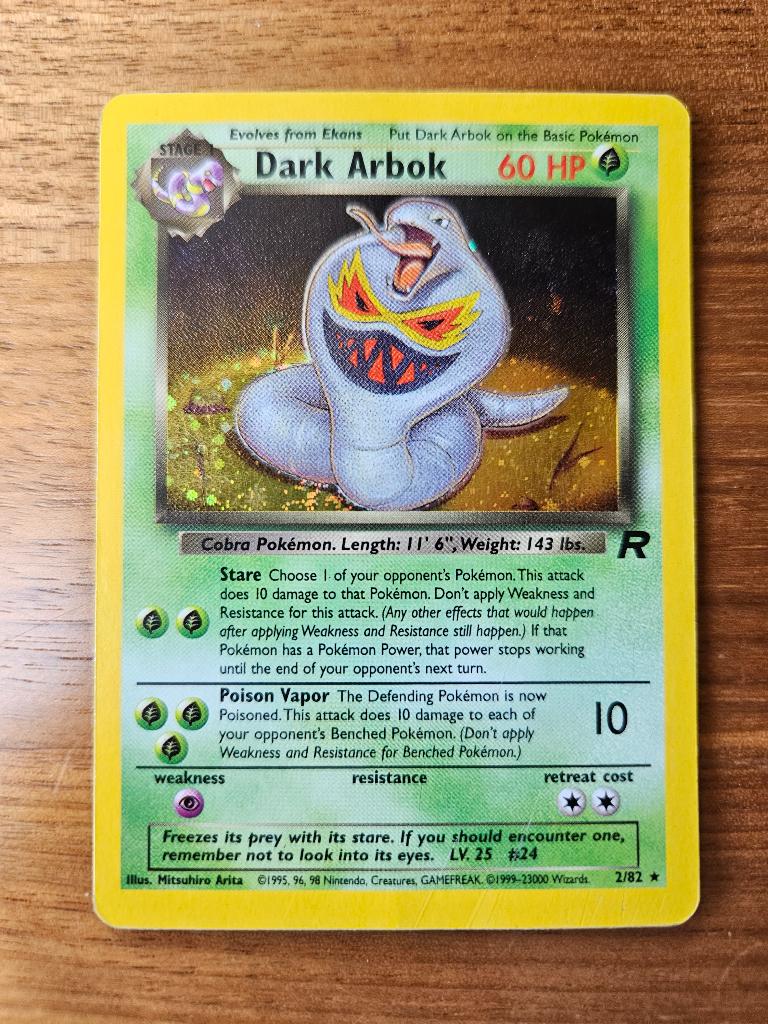 Dark Arbok Holo 2/82, Team Rocket, Good, Verzenden, Gebruikt, Losse kaart, Foil