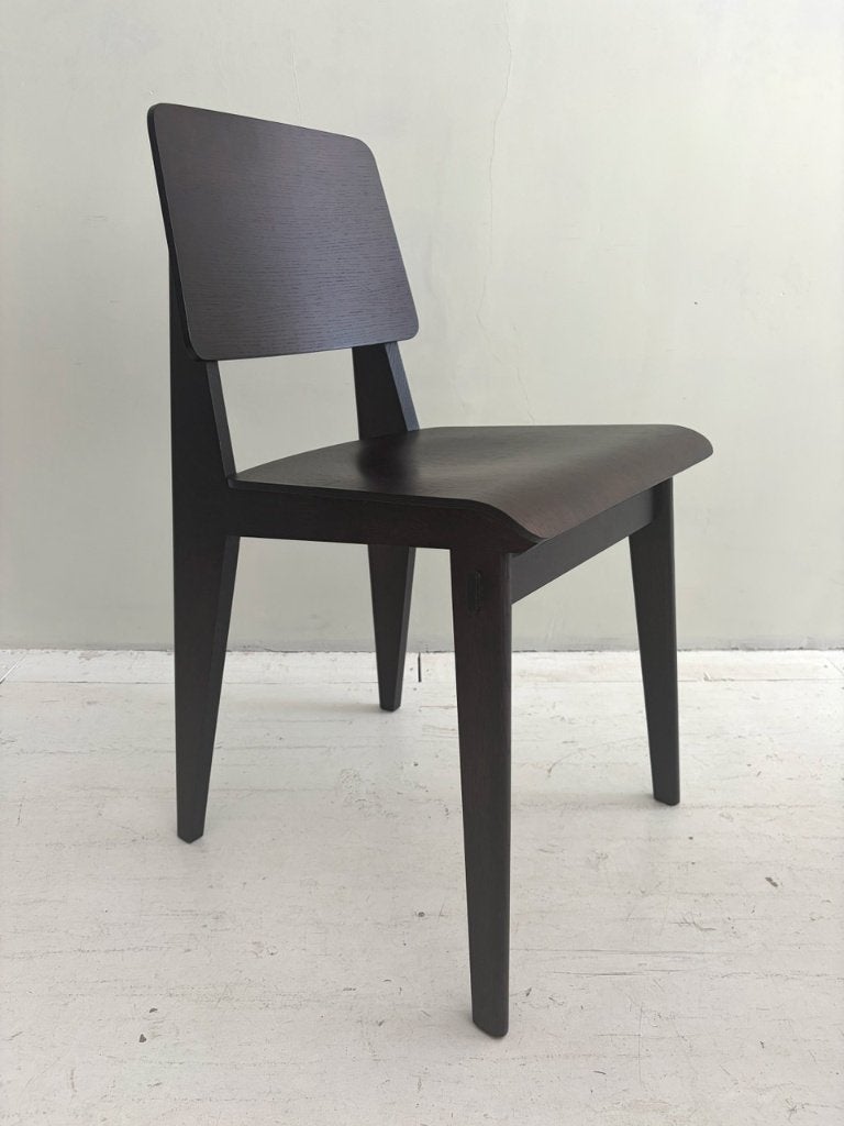 Vitra Jean Prouvé Chaise Tout Bois, donker eiken, Ophalen, Bruin, Nieuw, Scandinavian design