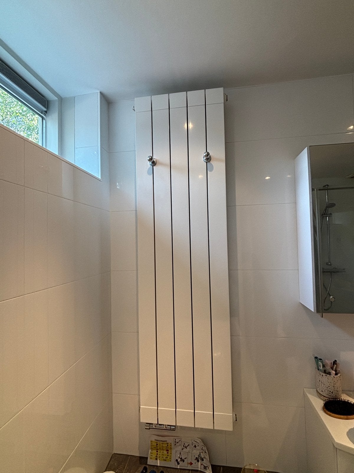Witte design radiator 44x152cm, Ophalen, Gebruikt, Radiator, Minder dan 60 cm