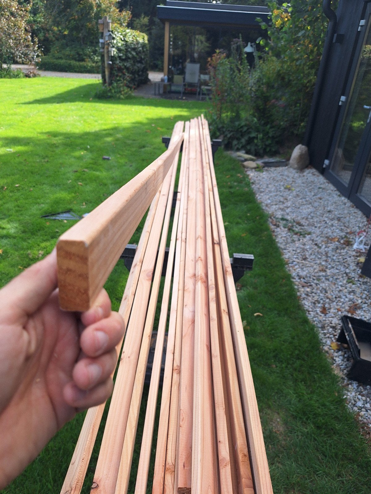 Douglas latten 45mm breed, 18mm dik en 400cm lang, Ophalen, Minder dan 25 mm, Nieuw, Plank