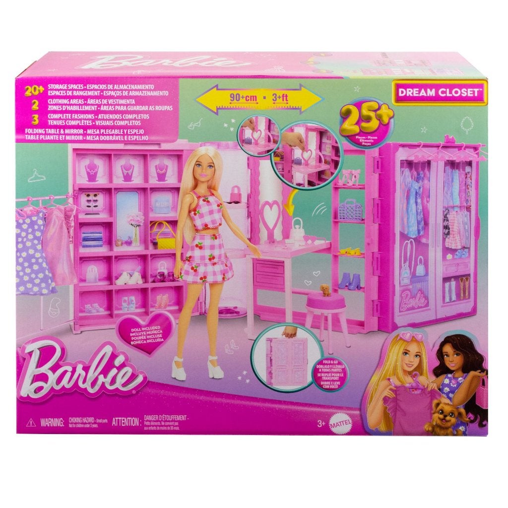 Barbie: Droomkledingskast met pop, Kinderen en Baby's, Barbie, ., Nieuw, Ophalen of Verzenden