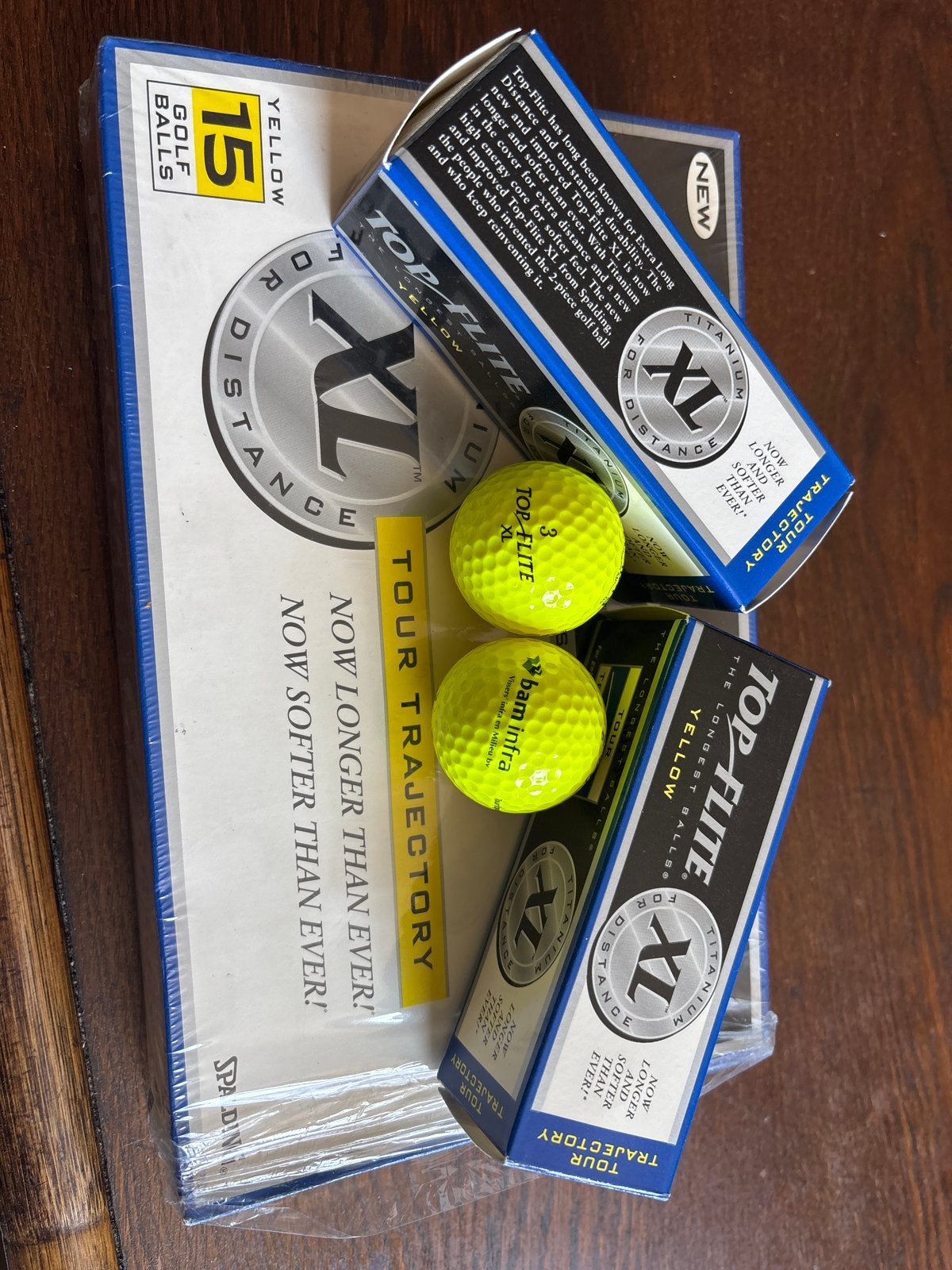 21 Top Flite XL neon gele golfballen, nieuw in doosjes, Ophalen of Verzenden, Nieuw, Bal(len), Overige merken