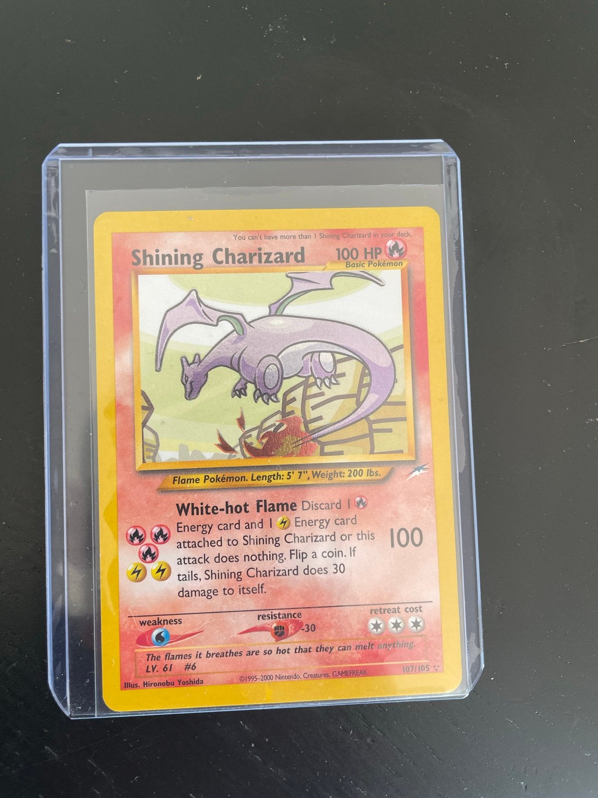 Shining Charizard Pokémon Kaart (107/105), Ophalen, Zo goed als nieuw, Losse kaart