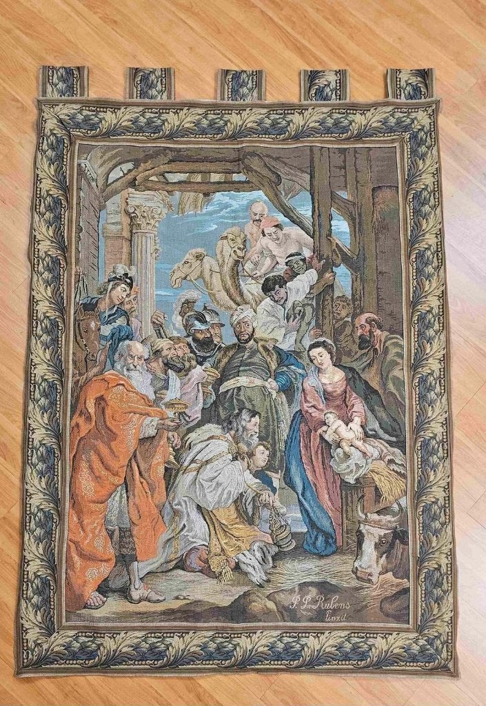 Wandkleed Adoration of the Magi 175/119 cm, Antiek en Kunst, Ophalen of Verzenden