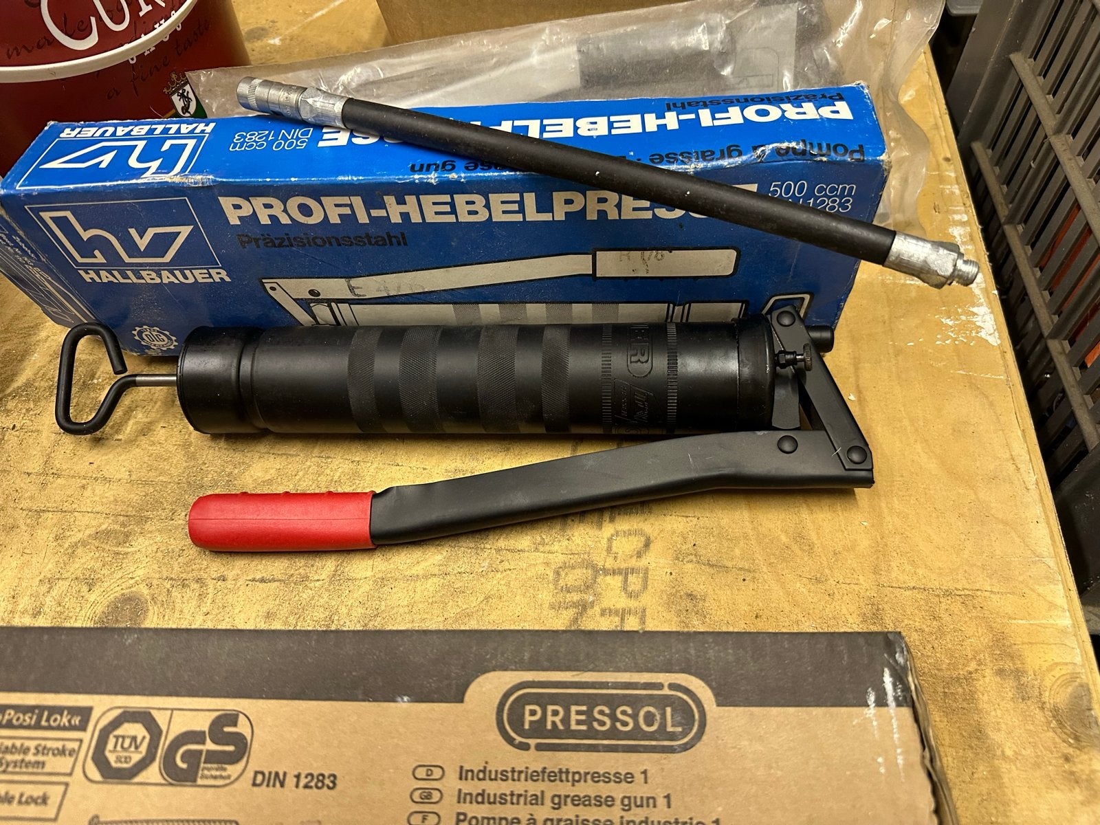 Nieuwe Hallbauer Profi-Hebelpresse - Vetspuit, Ophalen of Verzenden, Nieuw, Kitspuit, Overige merken