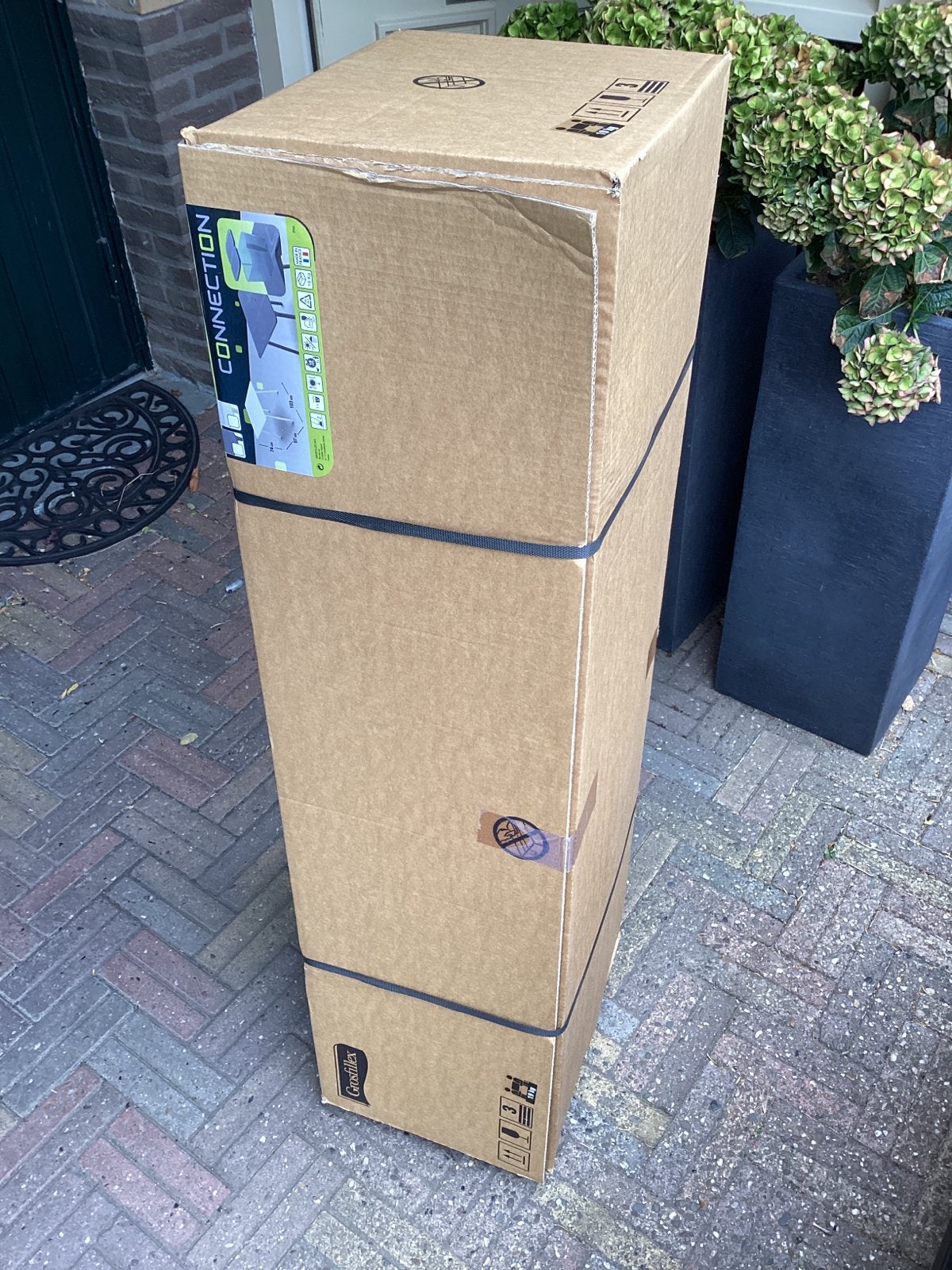 Nieuwe Grofillex Connection tuintafel Vierkant, Tuin en Terras, Tuintafels, Ophalen, Nieuw, Vierkant, Kunststof
