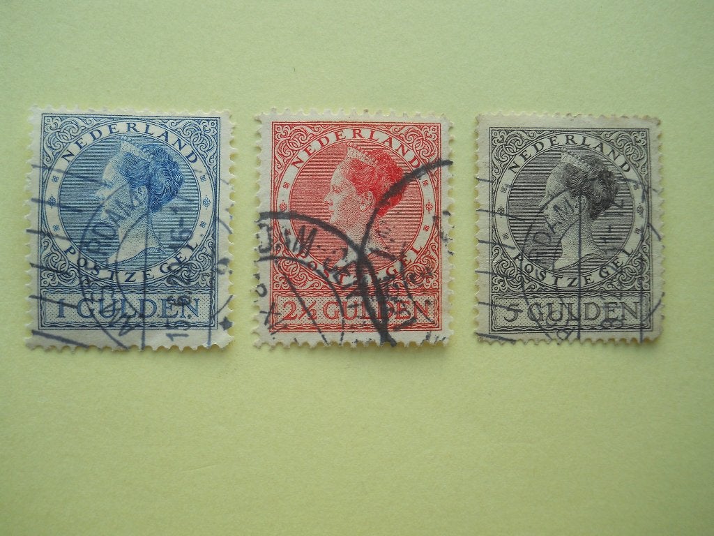 Nederland 1926 Koningin Wilhelmina serie Nvph.163-165 gest., Postzegels en Munten, Postzegels | Nederland, Ophalen of Verzenden