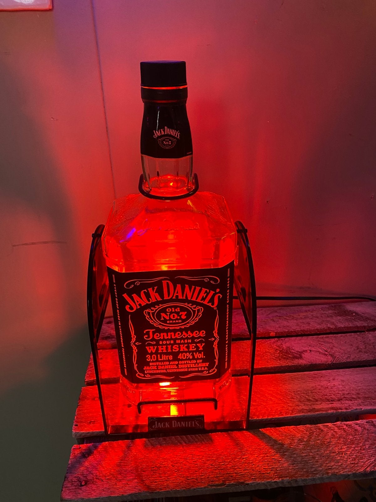 Jack daniels lamp 3 liter, Ophalen of Verzenden, Zo goed als nieuw, Lichtbak of (neon) lamp