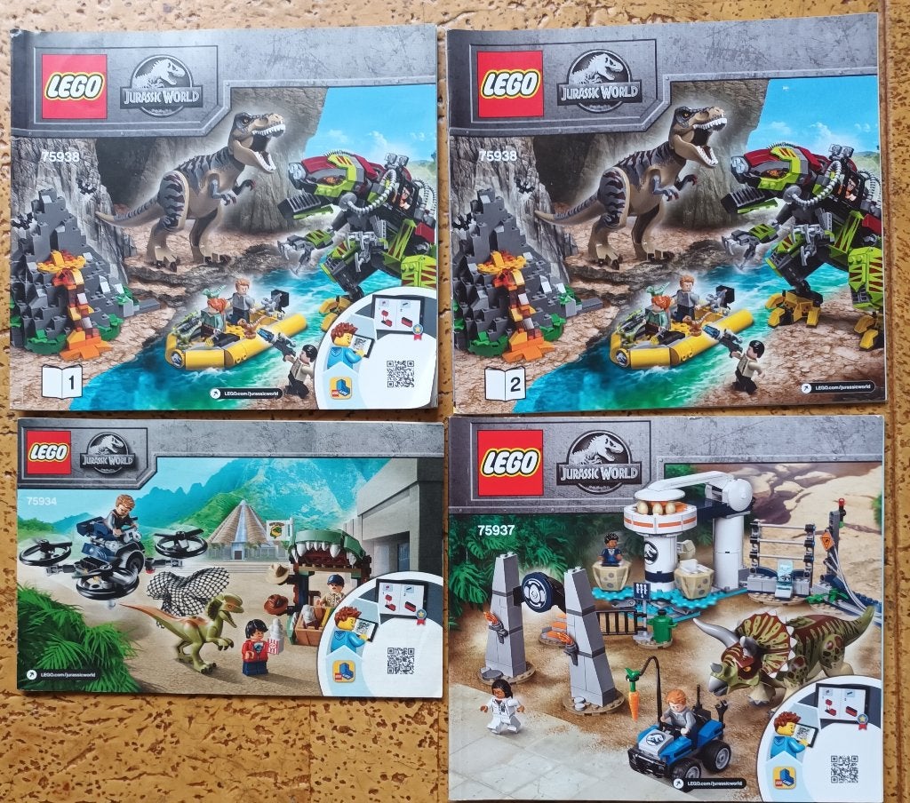 Diverse bouwinstructies Jurassic World, Gebruikt, Jurassic World, Lego, Overige typen