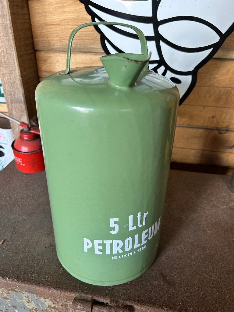 Emaille petroleum busje, Ophalen of Verzenden