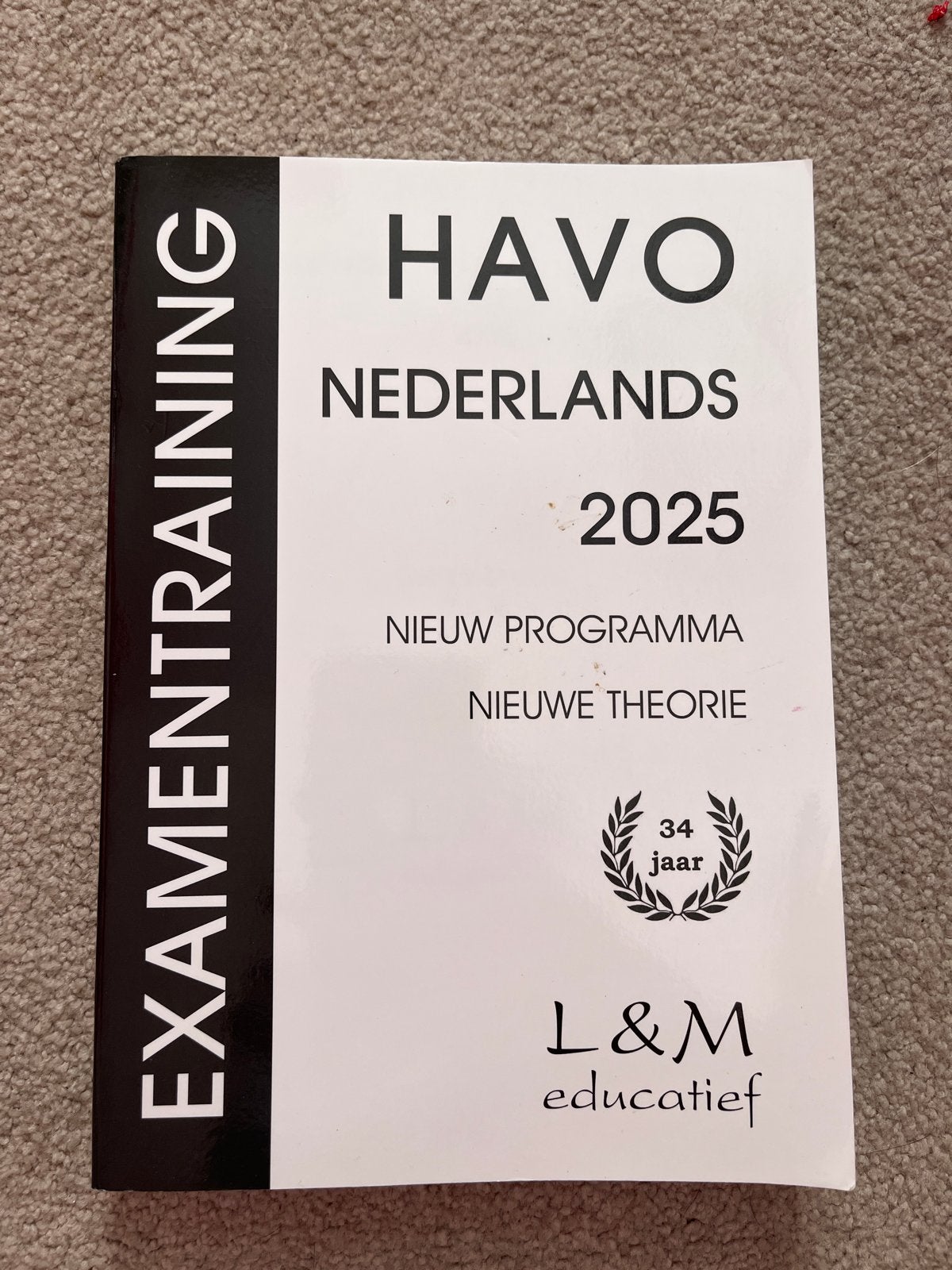 Examentraining HAVO Nederlands 2025 - Nieuw Programma, Boeken, Ophalen of Verzenden, Alpha, Nieuw, Niet van toepassing