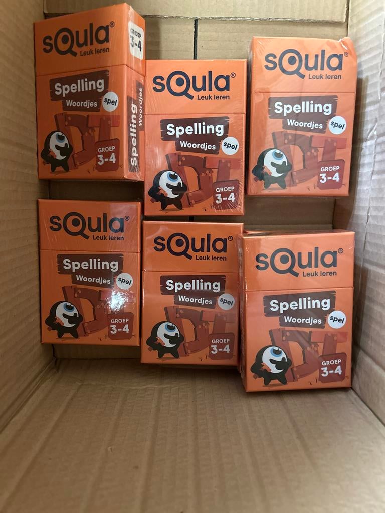 7x SQULA Spelling Woordjes Spel Groep 3-4 - Leuk Leren!, Squla, Nieuw, Squla, Ophalen of Verzenden