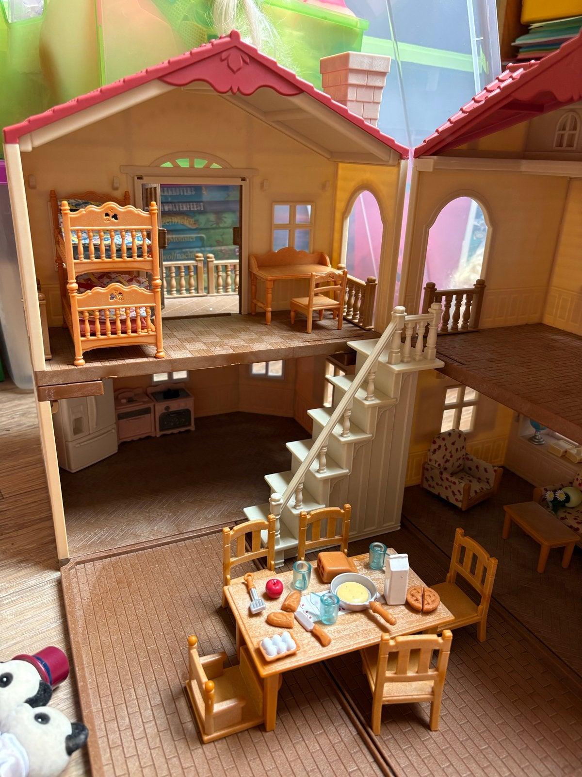 Sylvanian Families Poppenhuis met Meubels en Figuren, Ophalen, Zo goed als nieuw, Poppenhuis