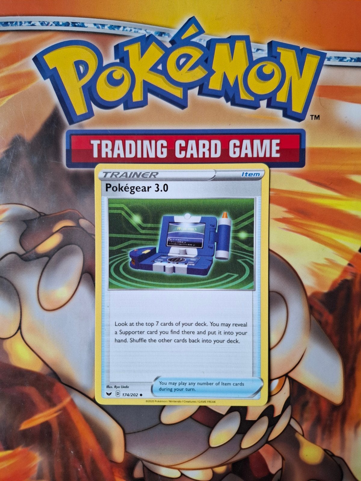 Pokegear 3.0 174/202 Sword&Shield base set pokemon kaart nm, Ophalen of Verzenden, Zo goed als nieuw, Losse kaart