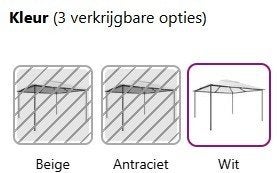 Paviljoen 4x4, partytent prieel 4 x 4 m antraciet GRTS BZRGD, Verzenden, Minder dan 4 meter, Nieuw, Nvt