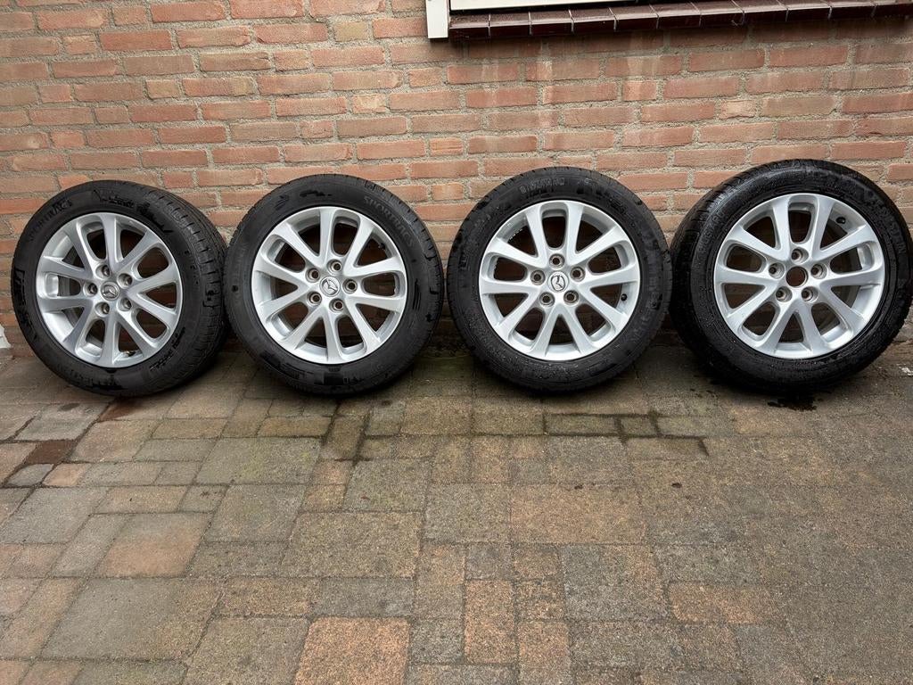 Originele Mazda 5 velgen met Vredestein zomerbanden, Gebruikt, 16 inch, Banden en Velgen, Personenwagen