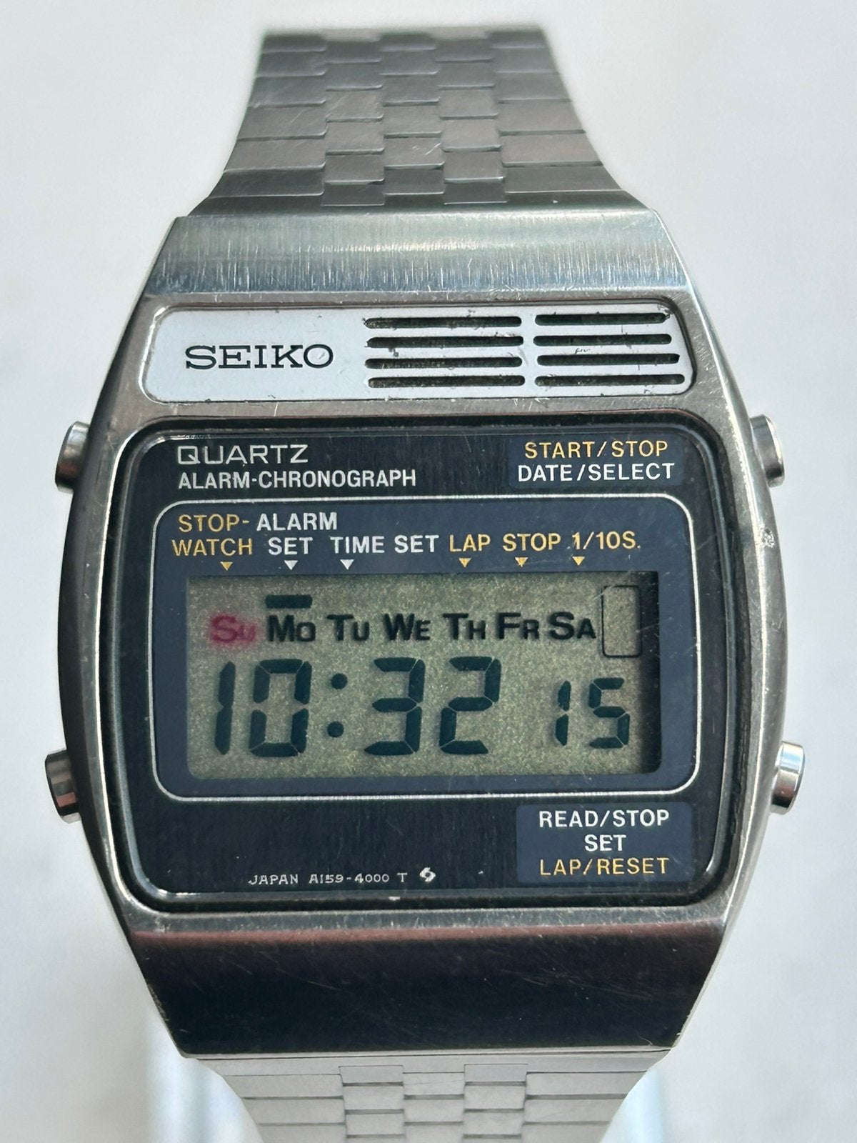 Vintage Seiko A159 uit 1977., Ophalen of Verzenden, Staal, Seiko