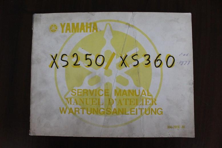 Yamaha XS250 XS360 1977 motorcycle service manual XS 250 360, Motoren, Ophalen of Verzenden, Yamaha