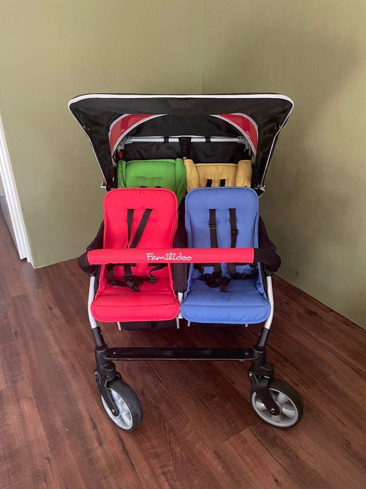 Familidoo vierling wagen (gastouder), Ophalen, Gebruikt, Kinderwagen of Buggy