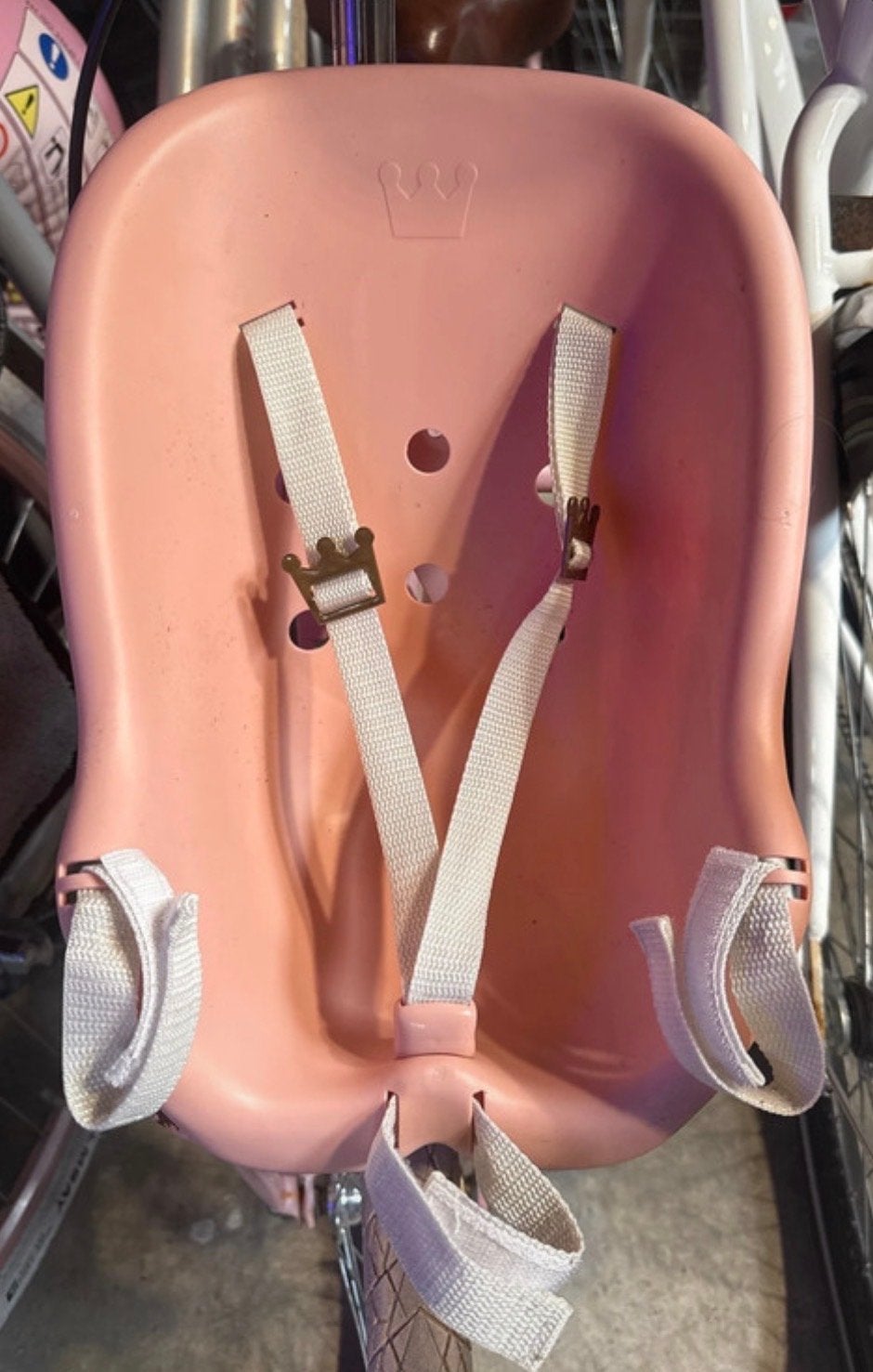 Skrållan Poppenfietszitje Roze, 0 t/m 10 kg, Achterzitje, Voetsteuntjes, Ophalen of Verzenden