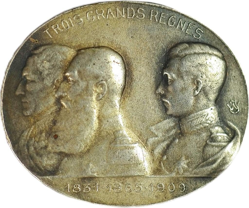 België penning 1914-1915 Leopold I II Albert I VF+, Postzegels en Munten, Penningen en Medailles, Ophalen of Verzenden, Overige materialen