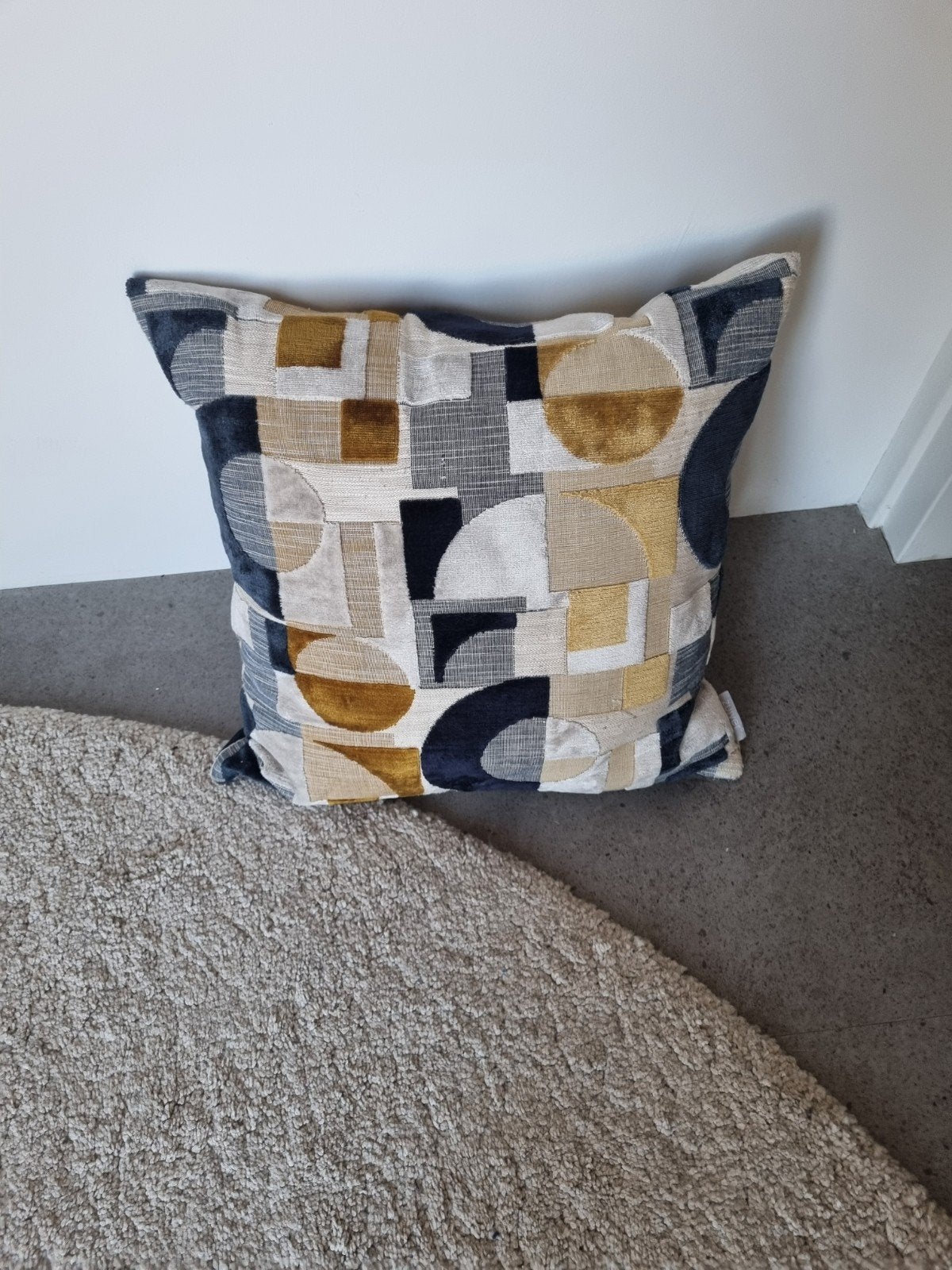 Sierkussen Zuiver  50x50 cm met abstract patroon, Overige merken, Meerkleurig, Met print, Vierkant