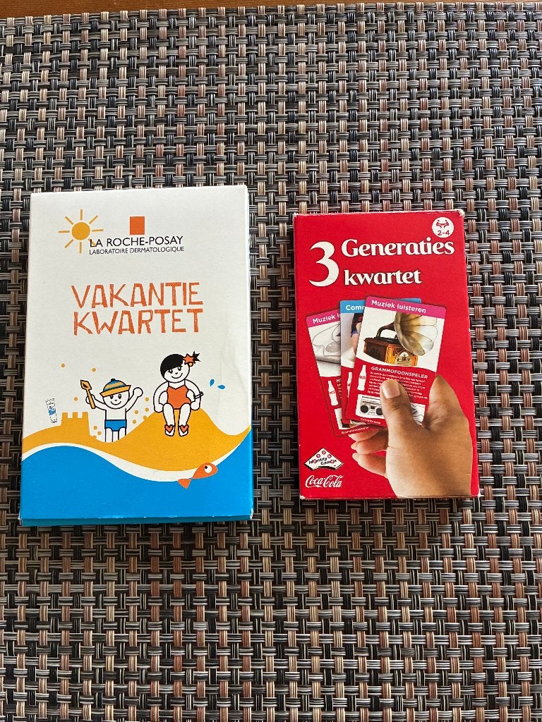 2x Kwartet Spel:  1 x Coca Cola en 1x La Roche Posay, Ophalen of Verzenden, Zo goed als nieuw, Kwartet(ten)