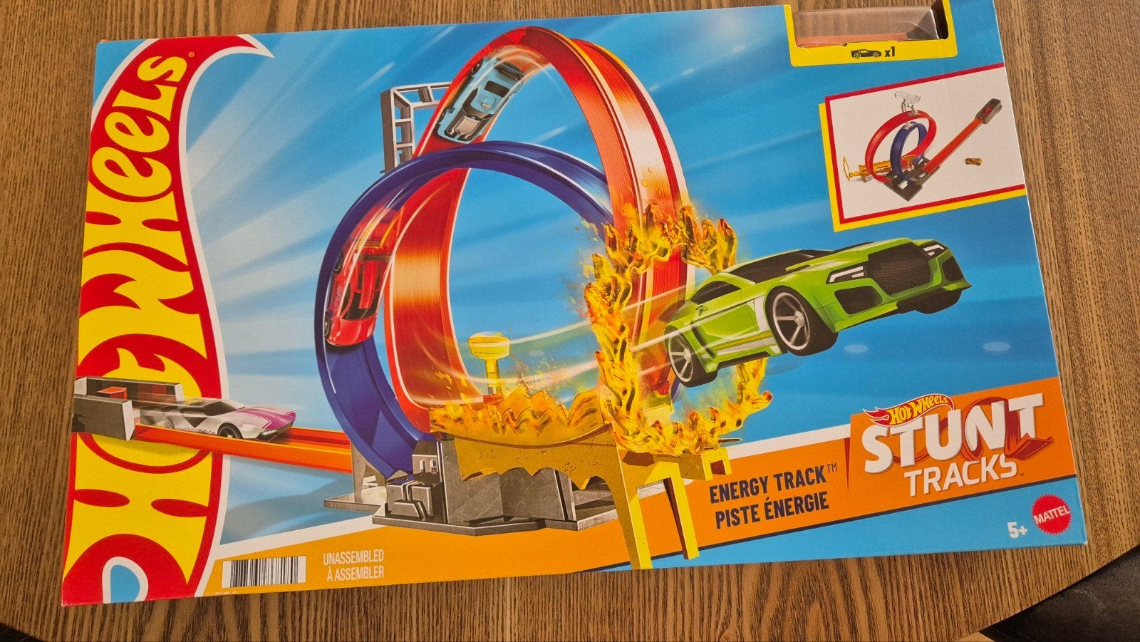 Hot Wheels Stunt Tracks Racebaan Set zgan, Ophalen, Racebaan, Zo goed als nieuw, Hot Wheels