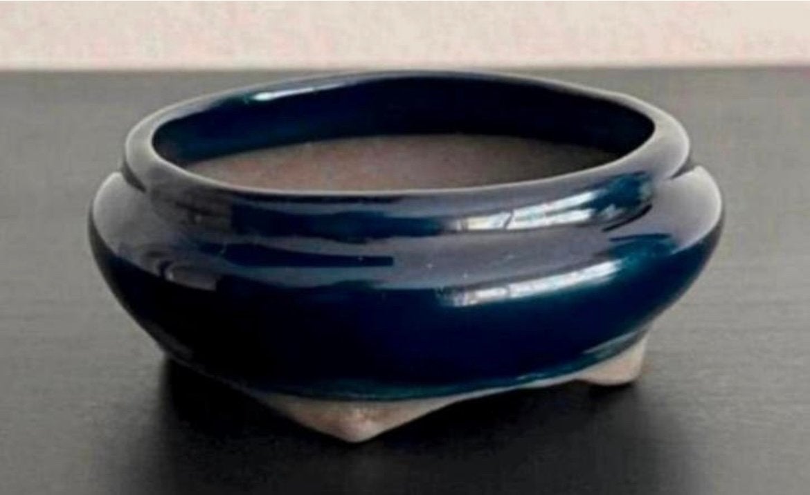 Bonsai Mame pot handgemaakt gemerkt aardewerk 7,9x7,1x2,9, Tuin en Terras, Bloempotten, Ophalen of Verzenden, Zo goed als nieuw