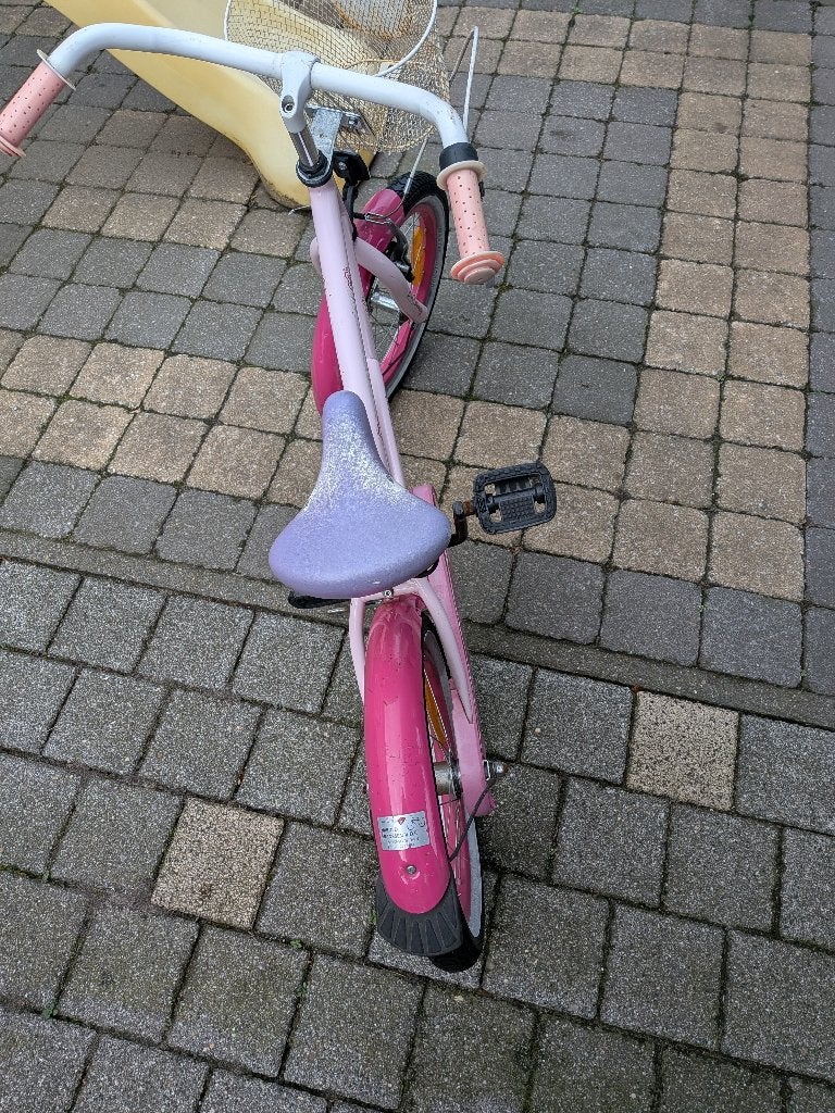 Hello Kitty fiets 16 inch, Ophalen, Gebruikt, Terugtraprem, 16 tot 20 inch