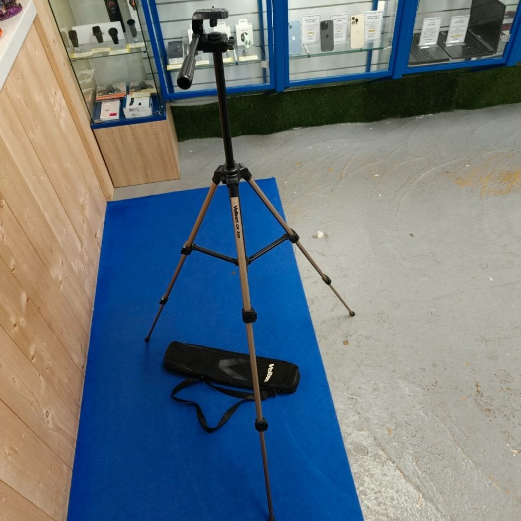 Velbon CS 300 Camerastatief met tas - Tripod tot 145cm -Zgan, Flex Ltd., Zo goed als nieuw, https://flex.com/contact-us, Nobelstraat 10, 5807 GA Oostrum LB, Limburg, Nederland