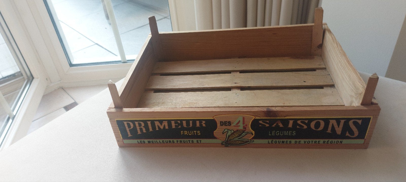 Houten kist Primeur des Legumes, Met opstaande rand, Nieuw, Ophalen of Verzenden, Overige typen