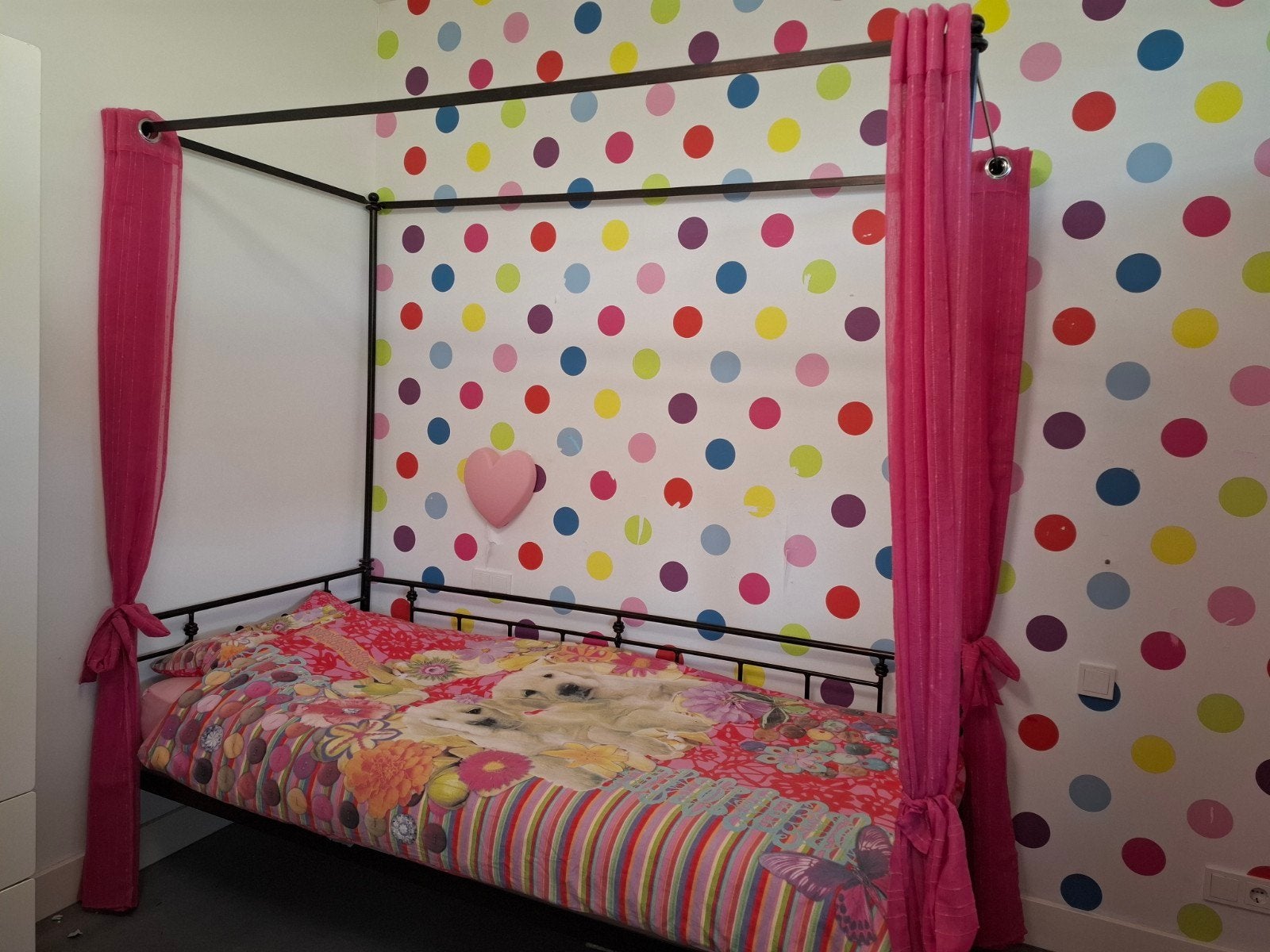 Hemelbed, 85 tot 100 cm, Gebruikt, Ophalen of Verzenden, Lattenbodem