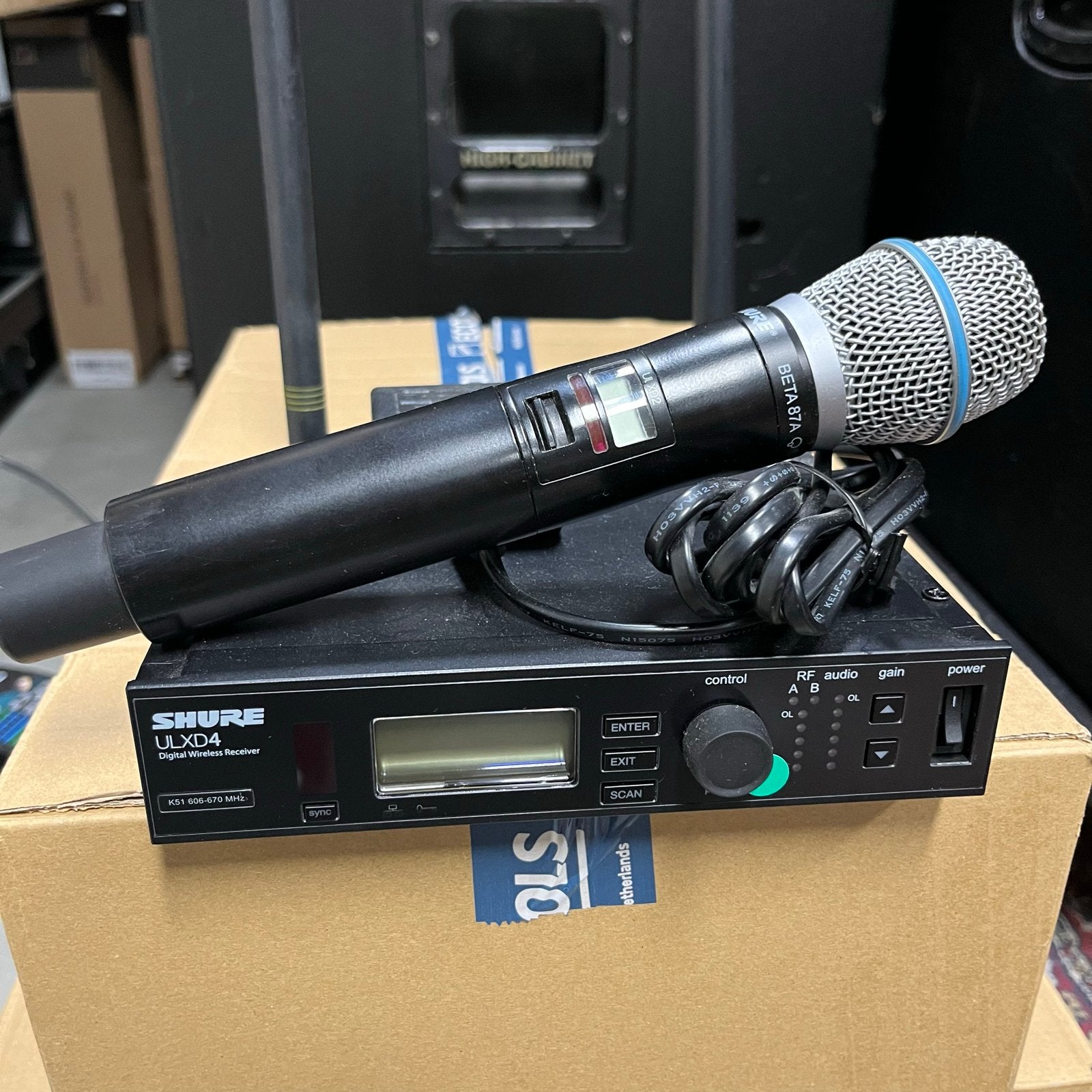 Shure ULXD K51 Draadloze Microfoon set met Beta 87A, Muziek en Instrumenten, Microfoons, Gebruikt, Shure, Ophalen of Verzenden
