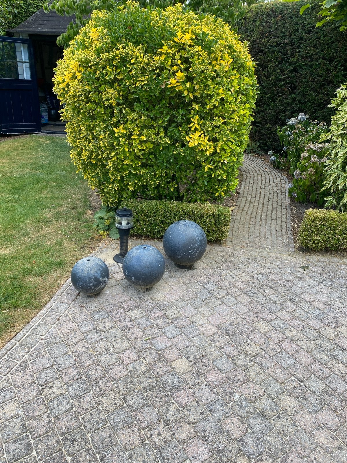 Set van 3  waterbollen voor tuin of terras, Ophalen, Gebruikt, Beton, Overige typen